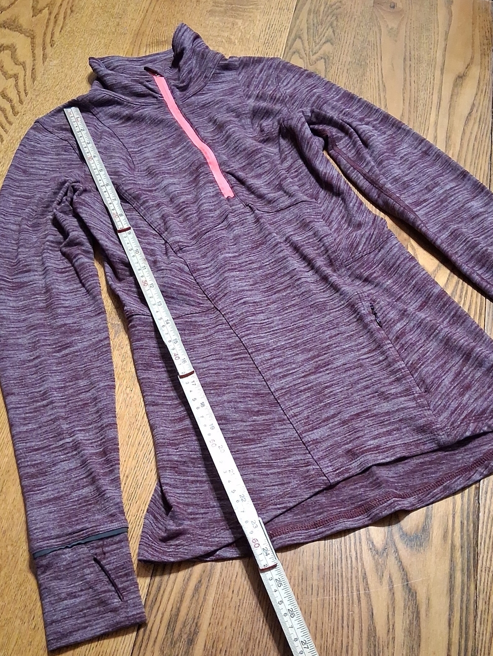 LULULEMON Women 2 Top NAVY BURGUNDY Long Sleeves Preowned Jacket ? Athleticwear